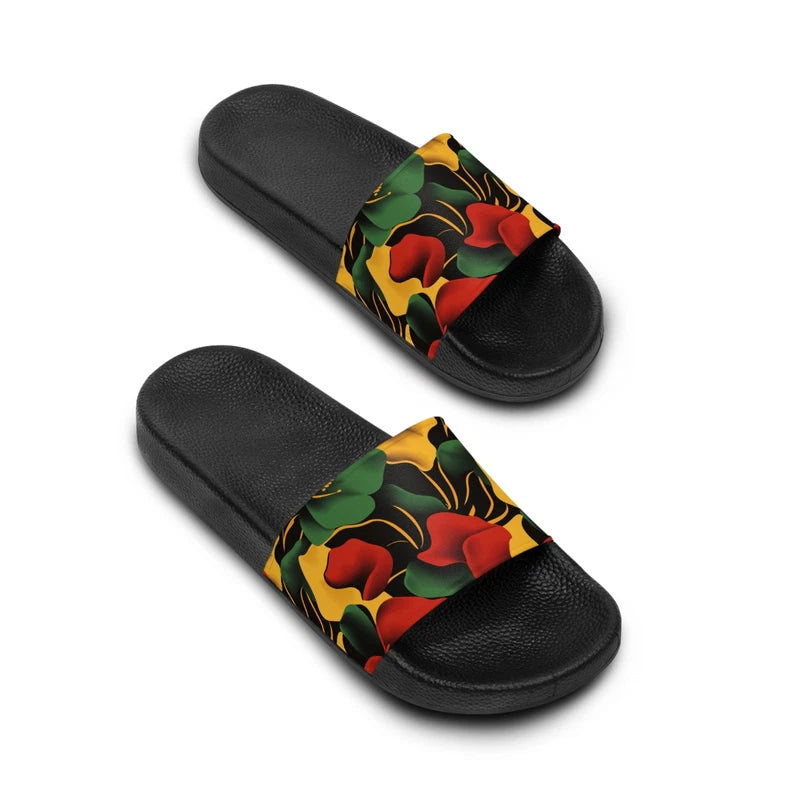 Tropical Floral Slide Sandals for Men Summer Slippers Beach Footwear Gift