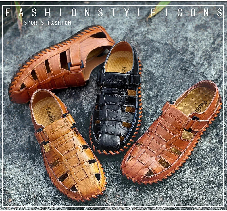 Summer Men's Sandals Outdoor Summer Slippers Beach Breathable Flats Footwear