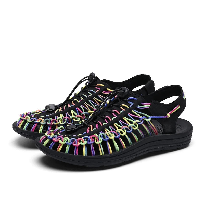 Summer Men Half Drag Slippers Breathable Beach Sandals Comfortable Flat Sneakers