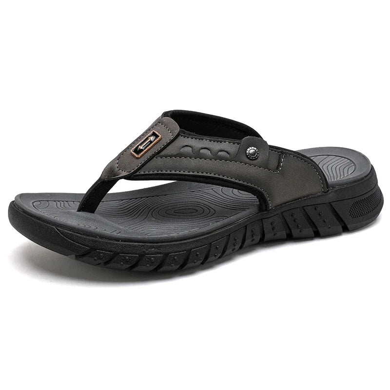 Summer Men's Flip Flops Outdoor Thick Soled Comfort Sandals Flats Beach Shoe