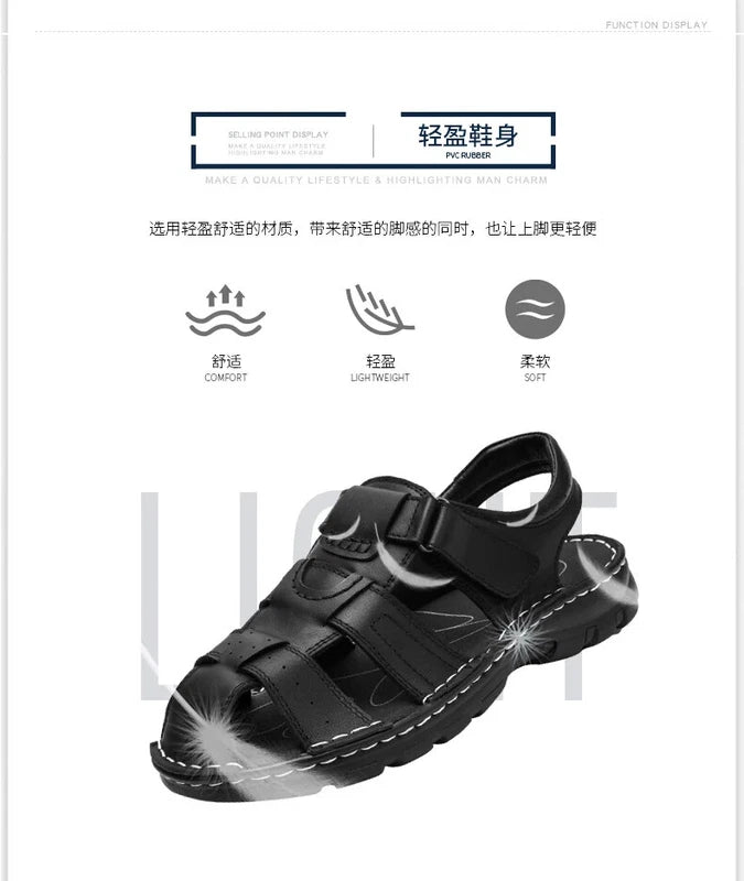 Summer Sandals for Men Fashion Classic Roman Slippers Breathable Beach Shoes