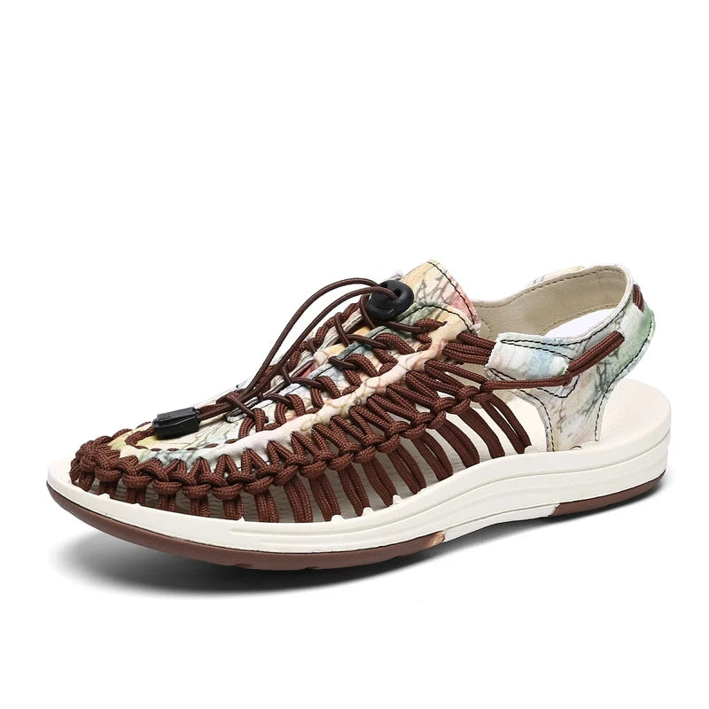 Summer Men Half Drag Slippers Breathable Beach Sandals Comfortable Flat Sneakers