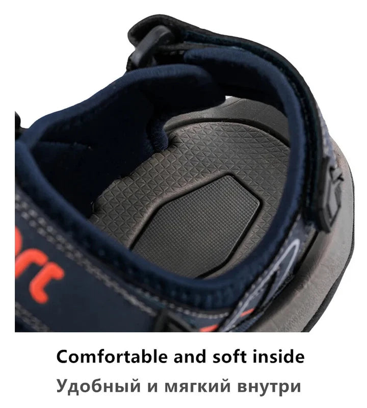 Summer Men's Sandals Outdoor Beach Platform Wading Shoes Soft Non-Slip Slippers