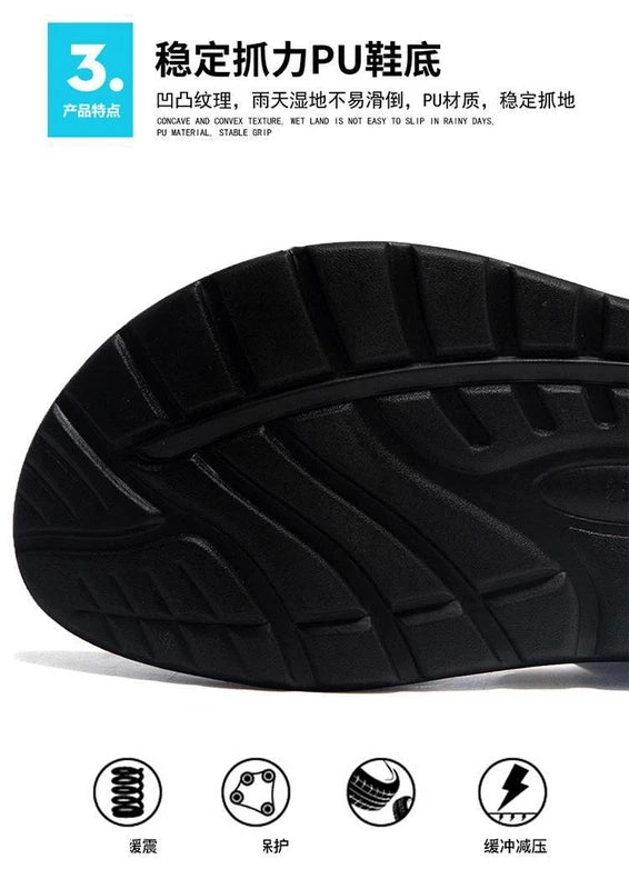 Mens Beach Summer Flats Heel Sandals Buckles Open Toe Slipper Leather Shoes 2025