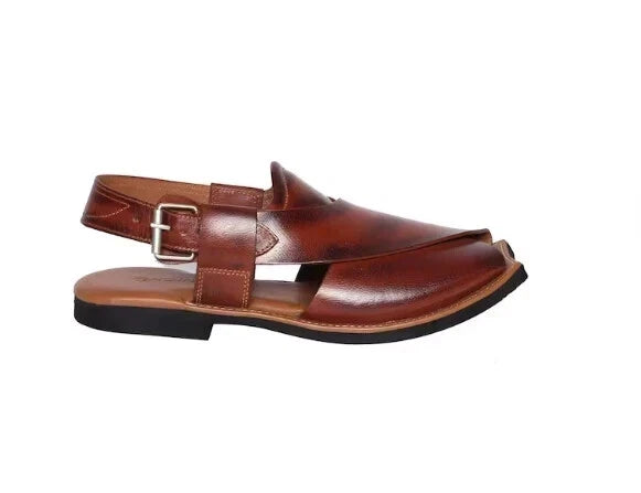 Tailor Made Men's Genuine Brown Peshawari Chappal Pure Leather Men's Sandal Men
