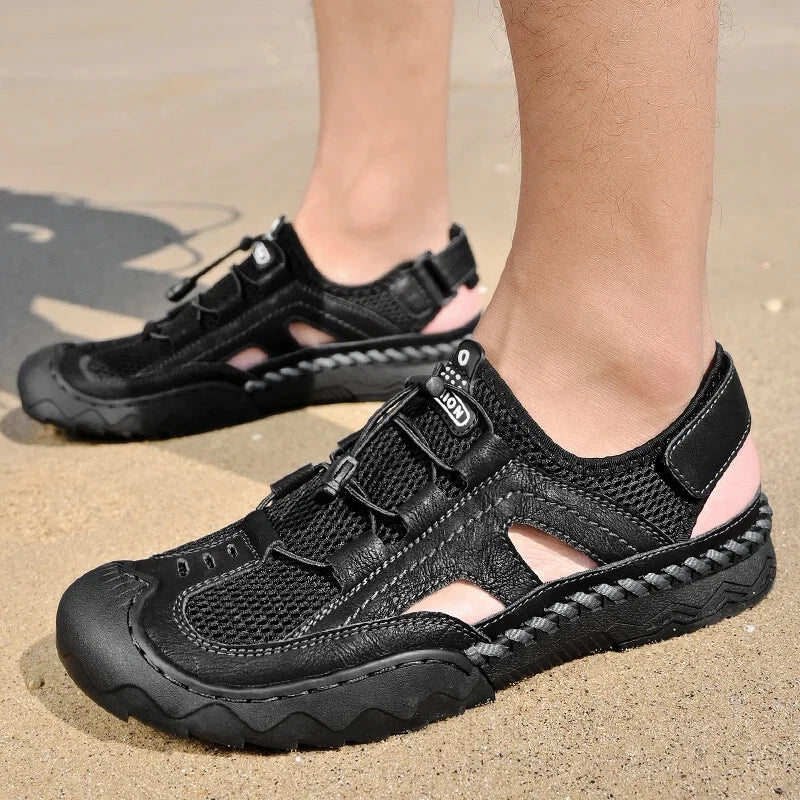 Summer Men's Breathable Mesh Sandals Casual Lightweight Shoes Beach Slippers