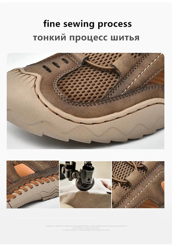 Summer Men's Breathable Mesh Sandals Casual Lightweight Shoes Beach Slippers