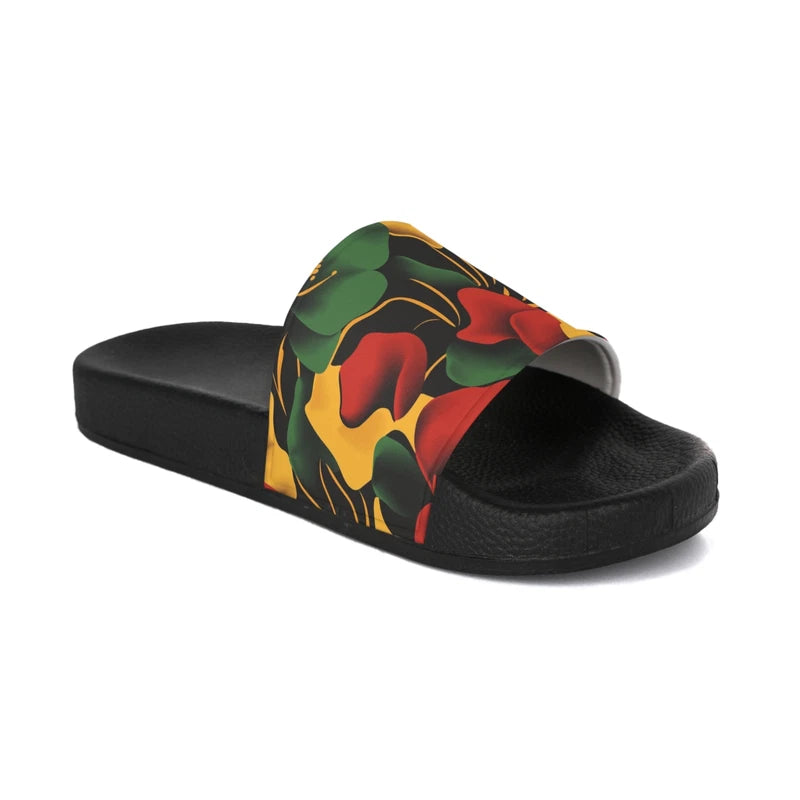 Tropical Floral Slide Sandals for Men Summer Slippers Beach Footwear Gift