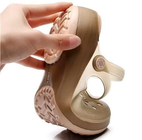 Women's Classic Transparent Solid Color Clogs Comfortable, Soft, and 5 Purple