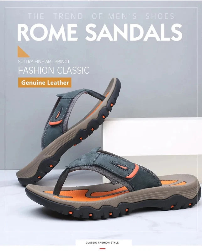 Summer Men's Slippers Breathable Sandals  Outdoor Flip Flops Casual Beach Shoes