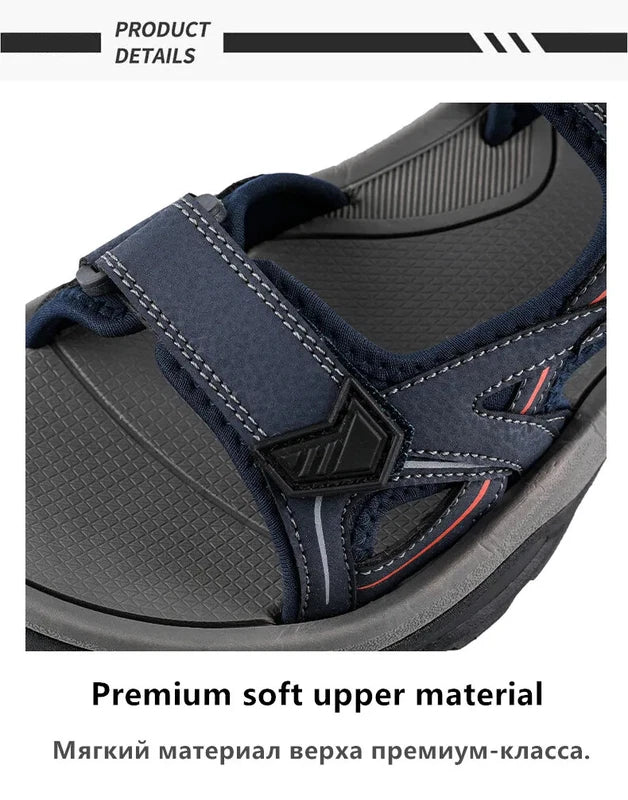 Summer Men's Sandals Outdoor Beach Platform Wading Shoes Soft Non-Slip Slippers