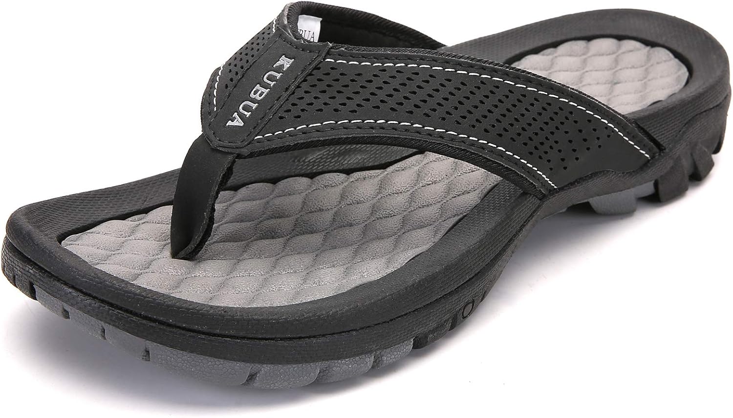 KUBUA Men's Beach Flip-Flops Water Sandals Outdoor Athletic Thong Sandal...