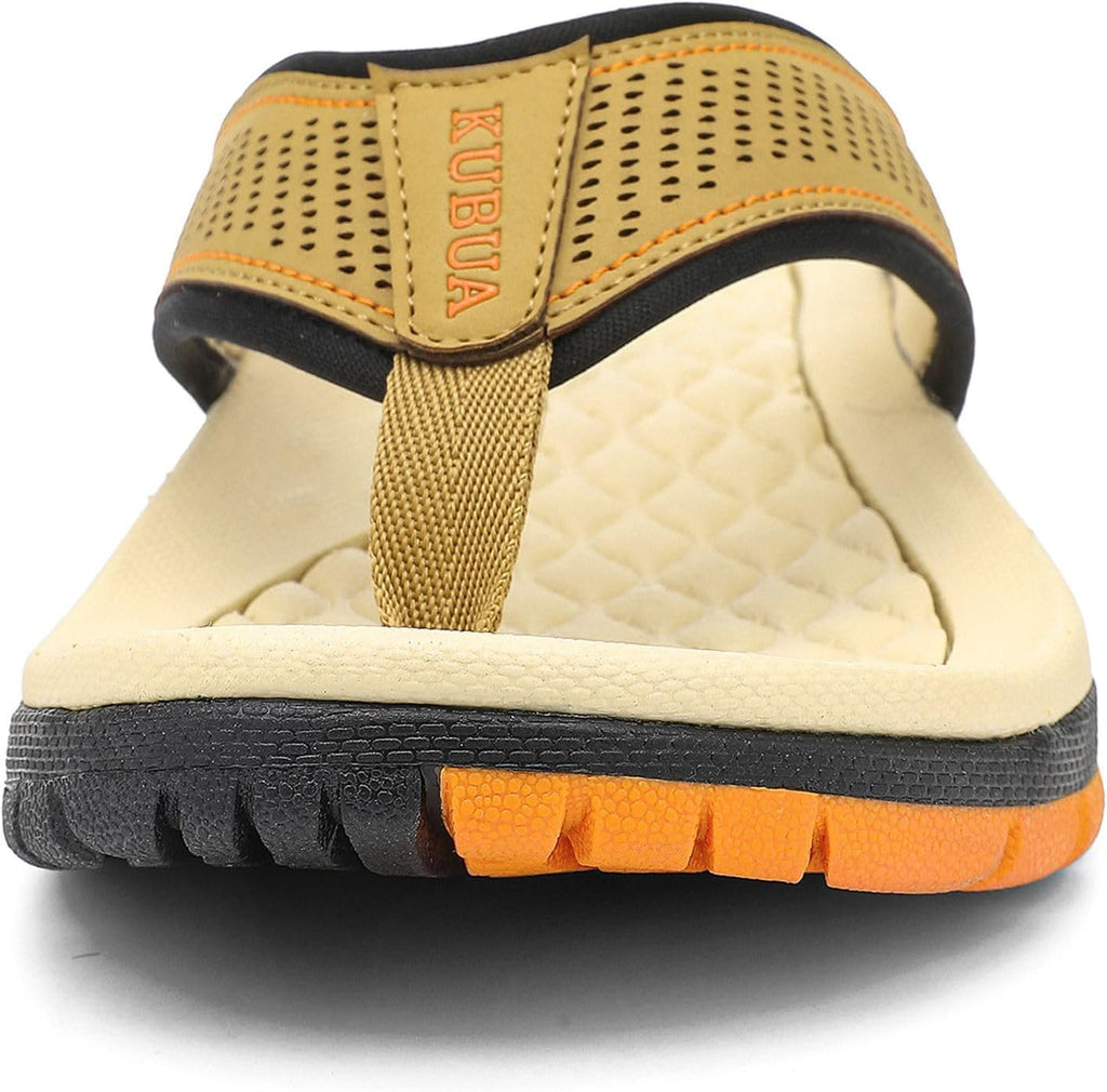 KUBUA Men's Beach Flip-Flops Water Sandals Outdoor Athletic Thong Sandal...