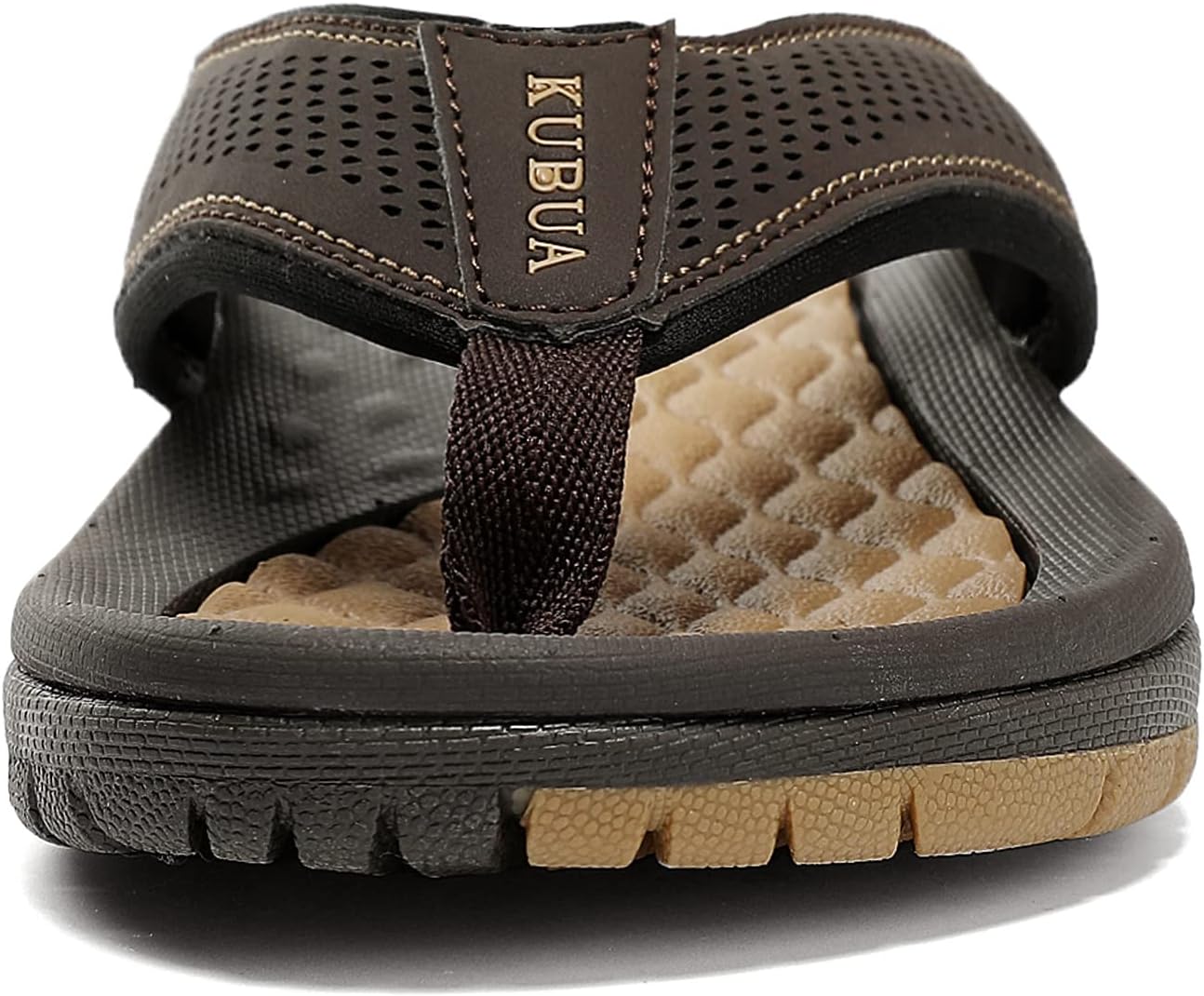 KUBUA Men's Beach Flip-Flops Water Sandals Outdoor Athletic Thong Sandal...