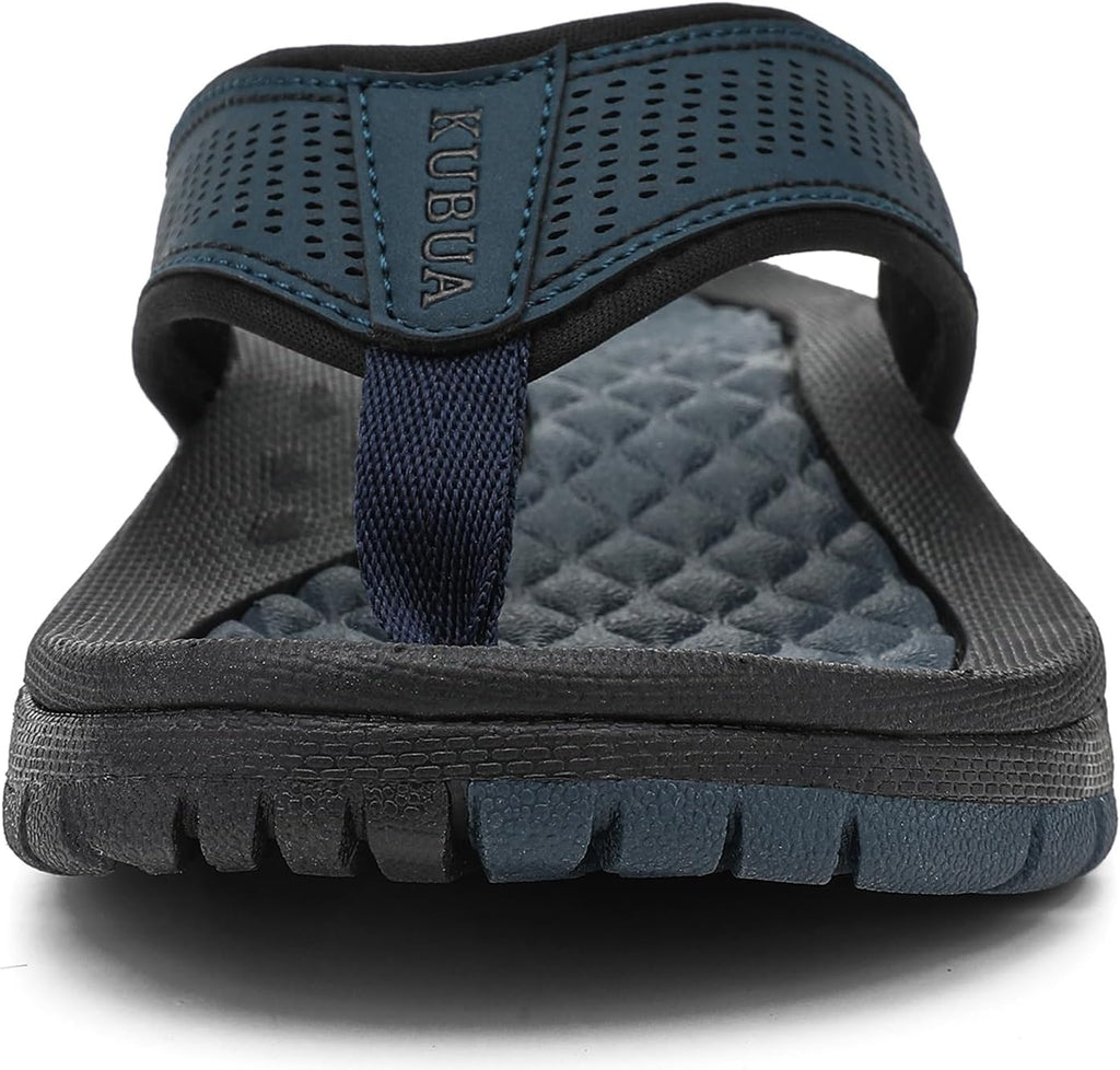 KUBUA Men's Beach Flip-Flops Water Sandals Outdoor Athletic Thong Sandal...