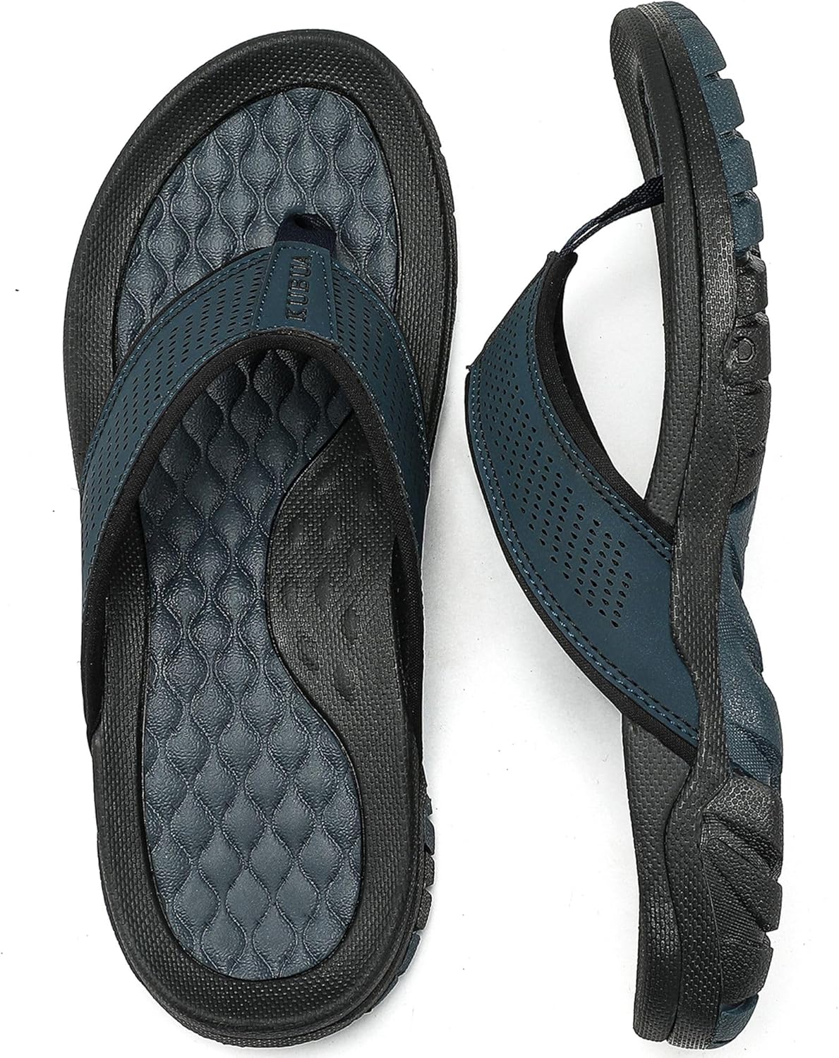 KUBUA Men's Beach Flip-Flops Water Sandals Outdoor Athletic Thong Sandal...
