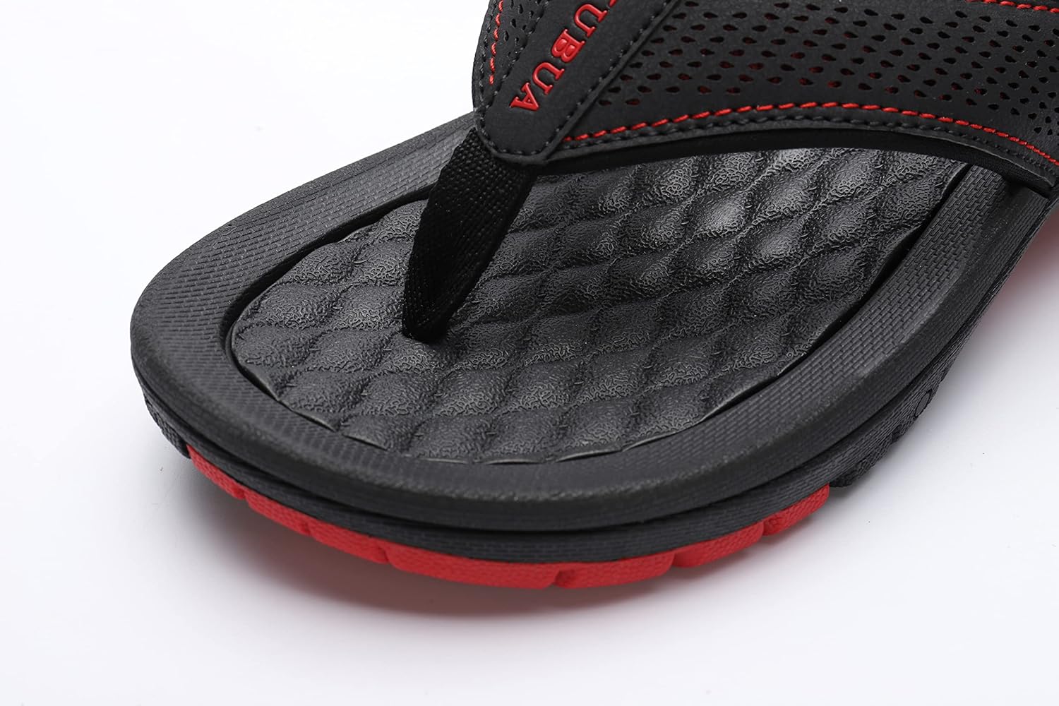 KUBUA Men's Beach Flip-Flops Water Sandals Outdoor Athletic Thong Sandal...