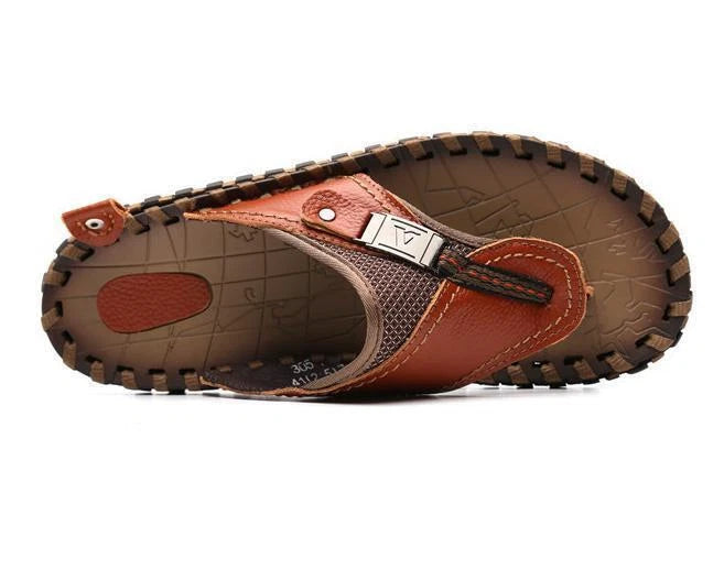 Men's Leisure Flat Summer Flip Flops Slippers Beach Sandals Shoes Oversize Sport