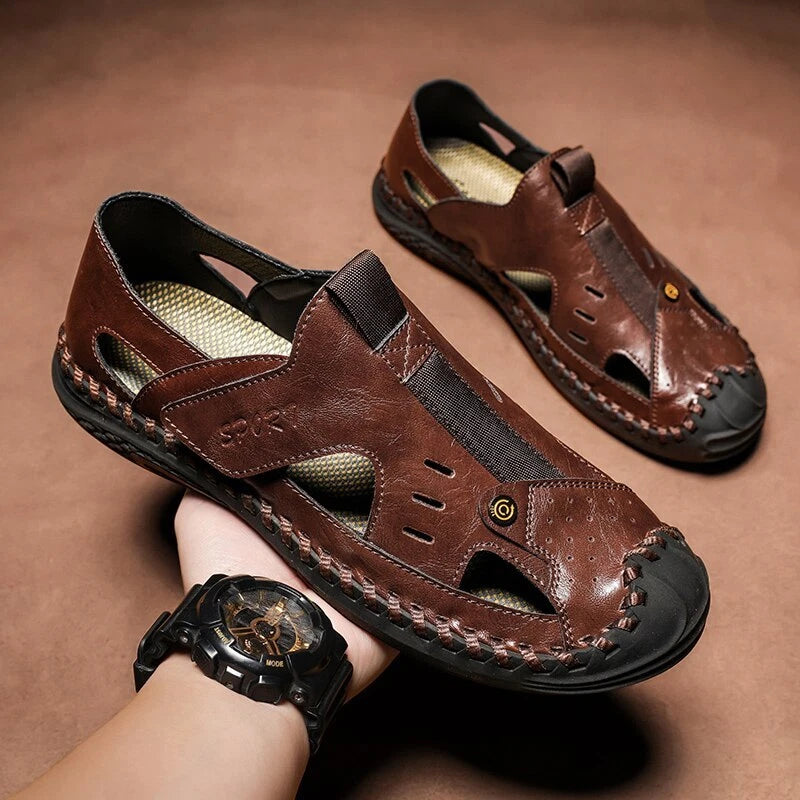Men Breathable Sandals Outdoor Casual Slides Lightweight Slip-on Beach Slipper