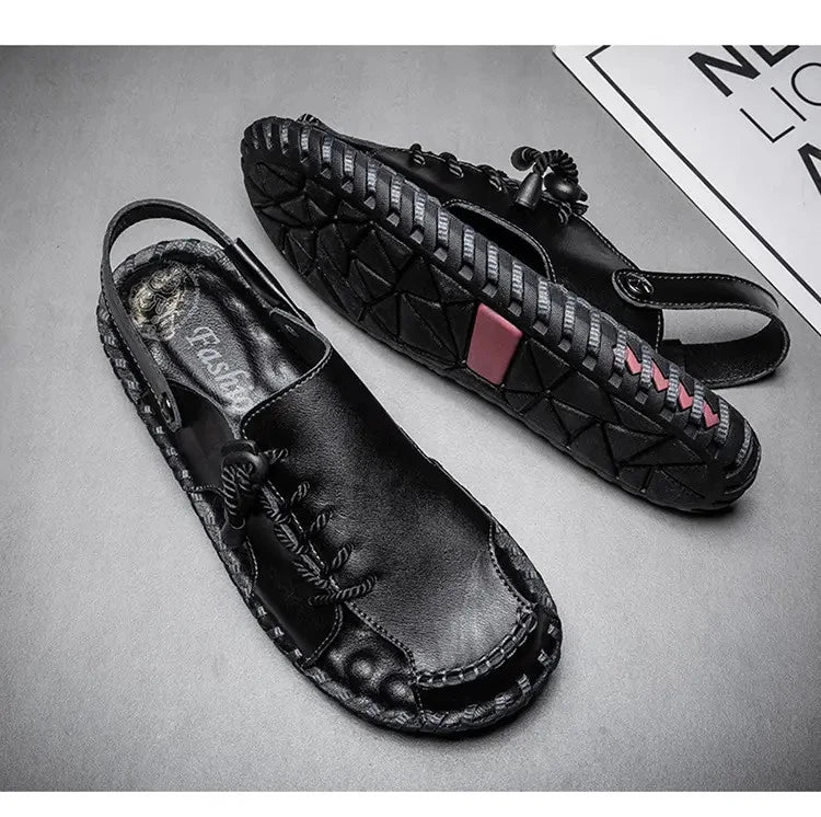 38-47 Mens Closed Round Toe Slingback Sandals Slippers Beach Holiday Summer Flat