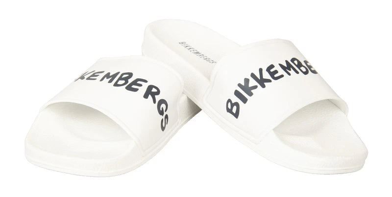 BIKKEMBERGS men's beach or pool slide beachwear slipper with logo item BKK3MSR03