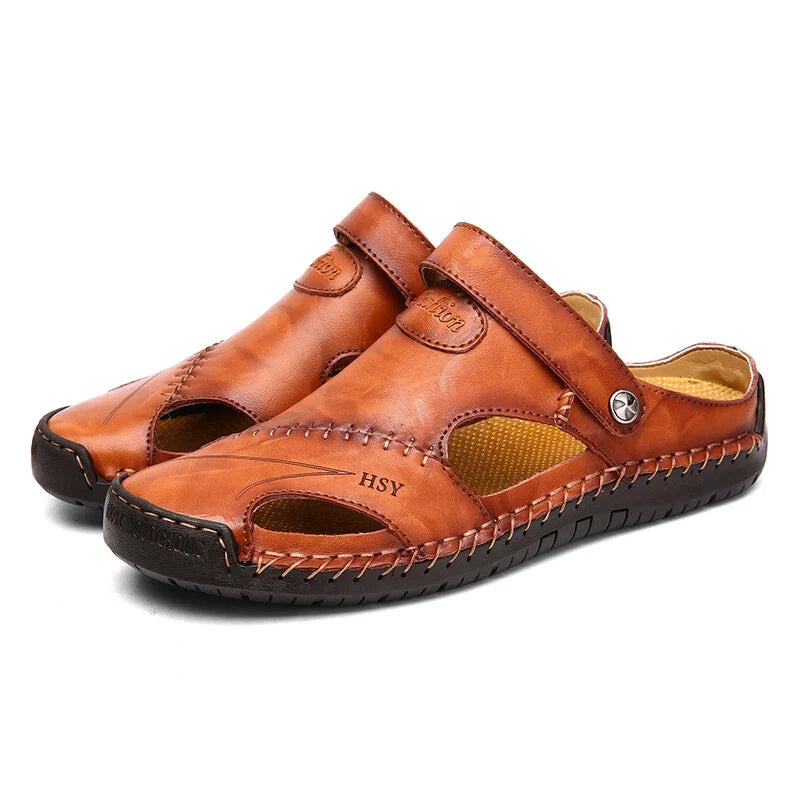 Summer Men Sandals Breathable Slippers Slip On Flats Outdoor Beach Shoes