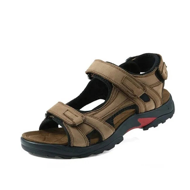 Casual Men's Leather Soft Sandals Comfortable Shoes Summer Beach Slippers Size13