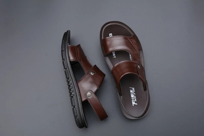 Mens Open Toe Sandals Slingback Slippers Summer Flat Beach Casual Fashion Shoes