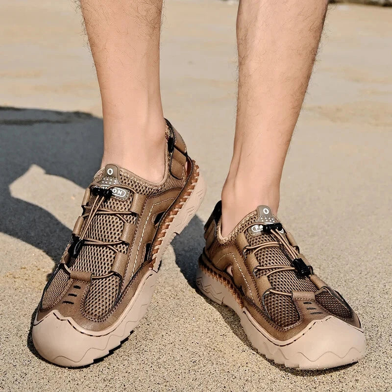 Summer Men's Breathable Mesh Sandals Casual Lightweight Shoes Beach Slippers