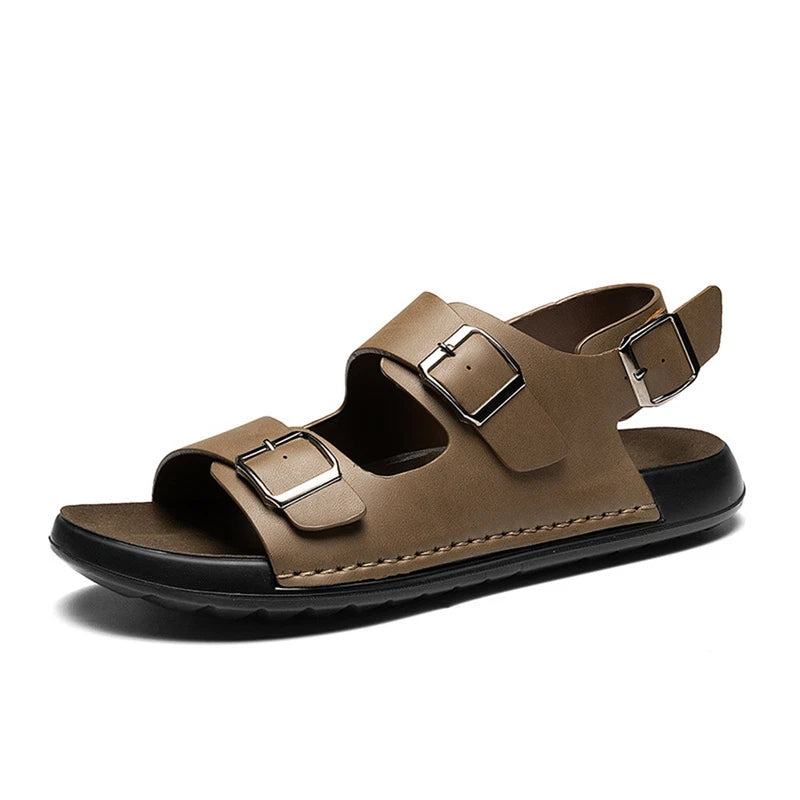 Men Leather Sandals Classic Men Shoes Slippers Soft Sandals