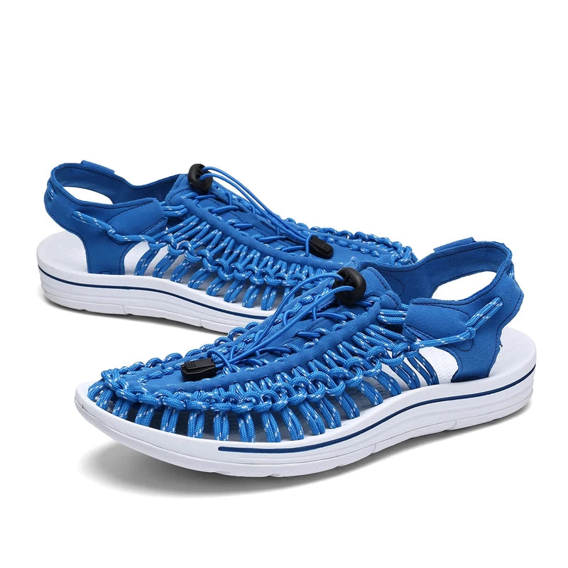 Summer Men Half Drag Slippers Breathable Beach Sandals Comfortable Flat Sneakers