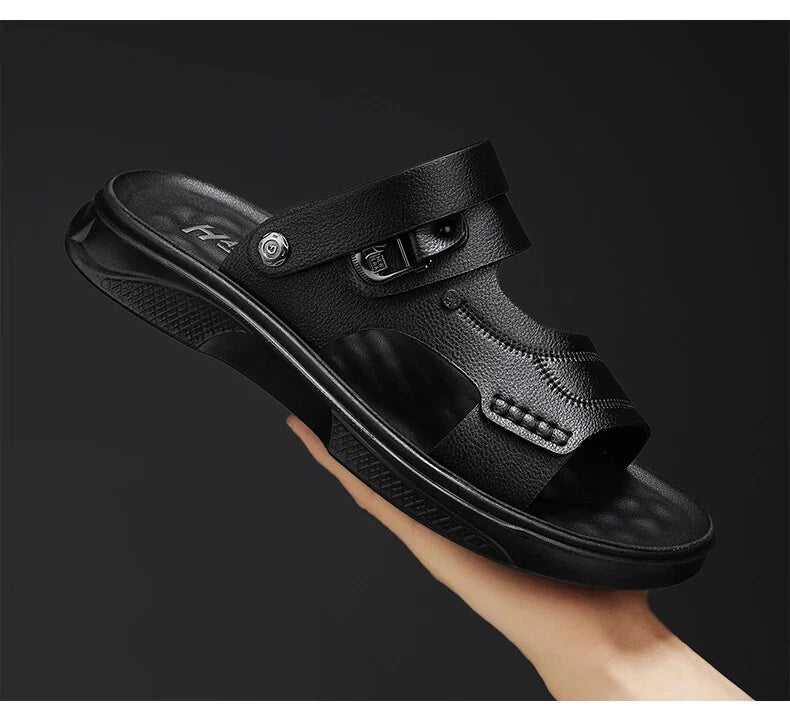 Summer Men's Sandals Breathable Non-Slip Outdoor Slippers Soft Sole Beach Shoes