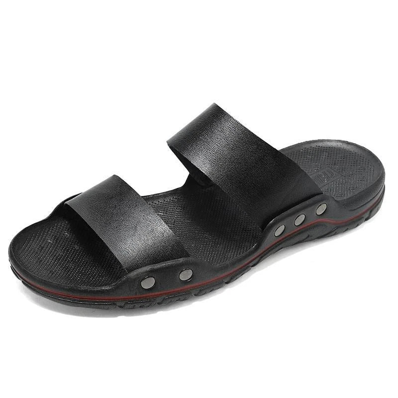 Men Slippers Slip on Flats Slides Beach Sandals Casual Shoes Big Size 38-48