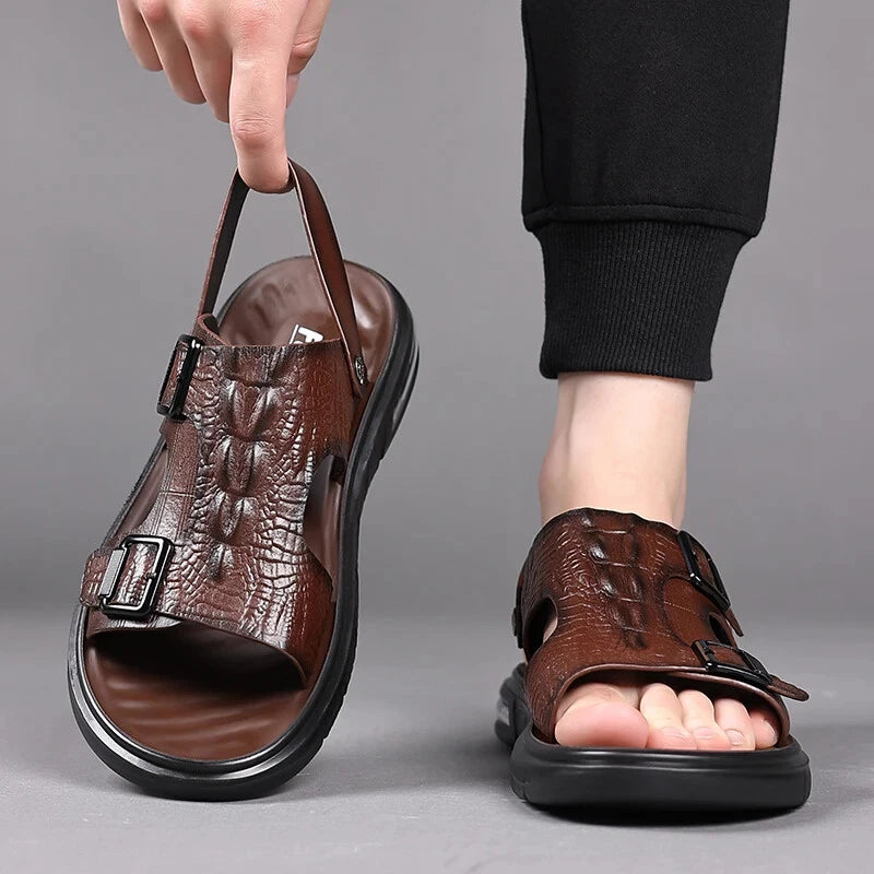 Men's Casual Beach Shoes Summer Sandals Slippers Slip On Flats Slides Footwear
