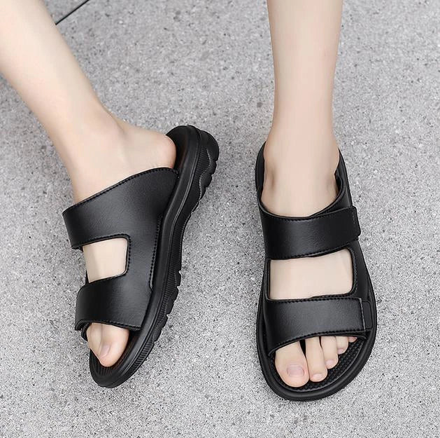 Men's Summer Beach Shoes Slippers Outdoor Casual Flats Slip On Sandals Comfort