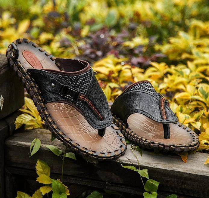 Men's Leisure Flat Summer Flip Flops Slippers Beach Sandals Shoes Oversize Sport