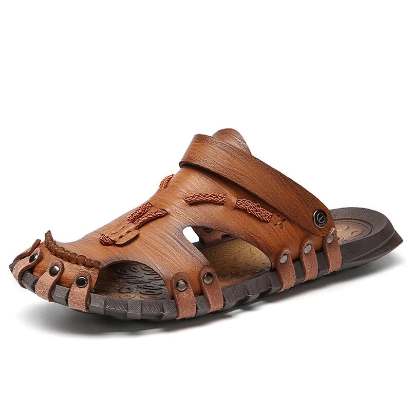 Mens Comfort Slippers Slip on Flats Sandals Slides Casual Beach Shoes Footwear