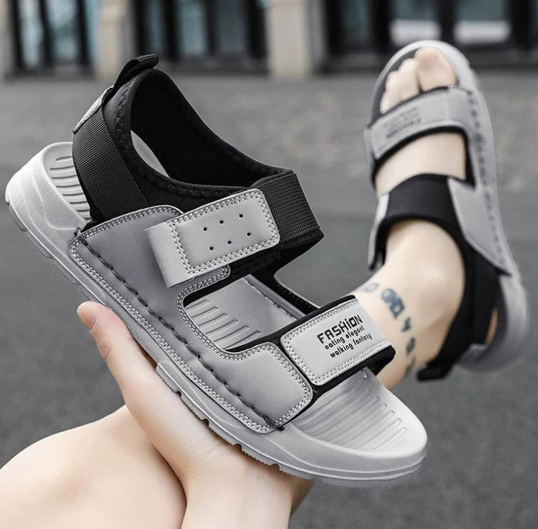 Men Summer Peep Toe Buckle Slipper Open Back Slip On Sandal Beach Outdoor Hiking
