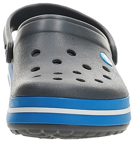 CROCS UNISEX ADULT CROCBAND CLOG - SIZE: MEN 9 WOMEN 11 - CHARCOAL/OCEAN