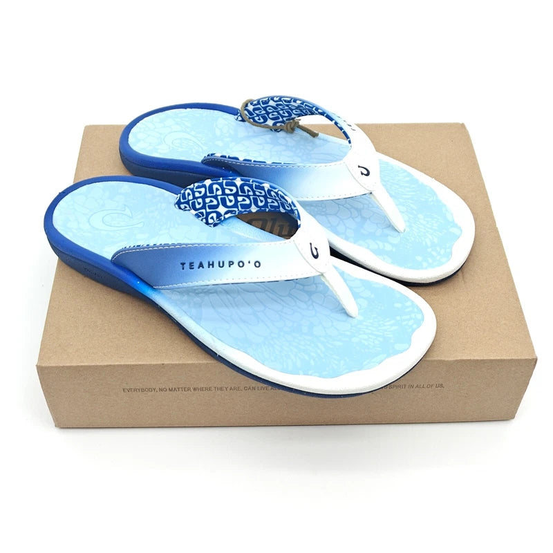 OluKai Ohana 20110-3YCW Women Sandals Arch Support Flip Flop Sz 5-11