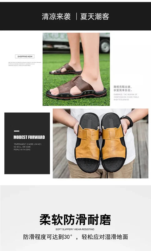 38-48 Plus Size Mens Beach Holiday Open Toe Sandals Slippers Flats Shoes Summer