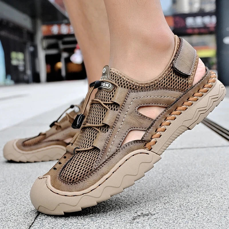 Summer Men's Breathable Mesh Sandals Casual Lightweight Shoes Beach Slippers