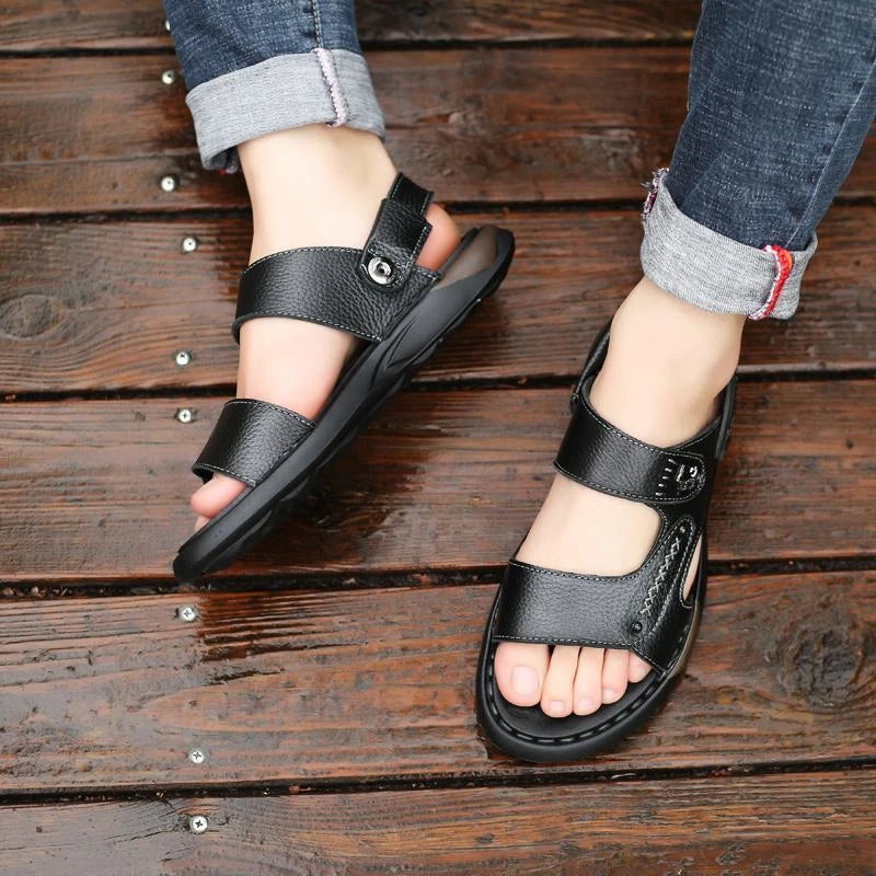 Men Summer Sport Fashion Casual Flat Sandals Open Toe Shoes Beach Slippers Retro
