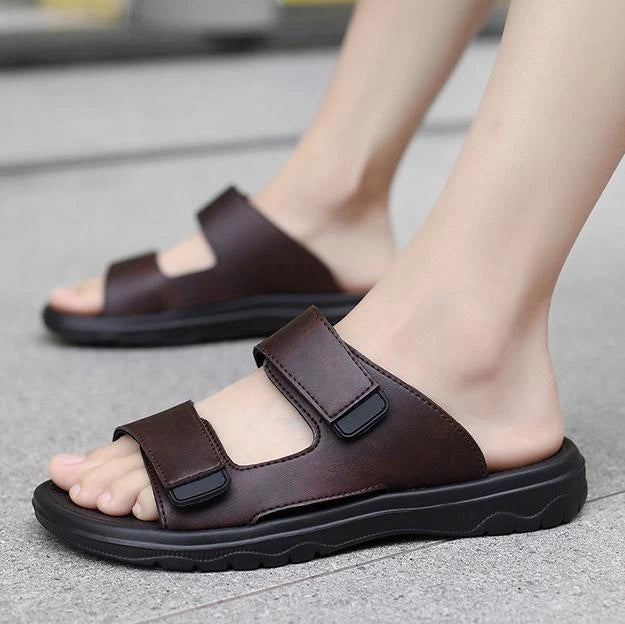Men's Summer Beach Shoes Slippers Outdoor Casual Flats Slip On Sandals Comfort