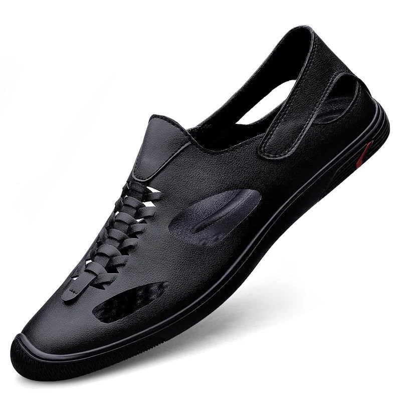 Men's Summer Formal Casual Sandals Hollow Out Shoes Beach Closed Toe Slippers