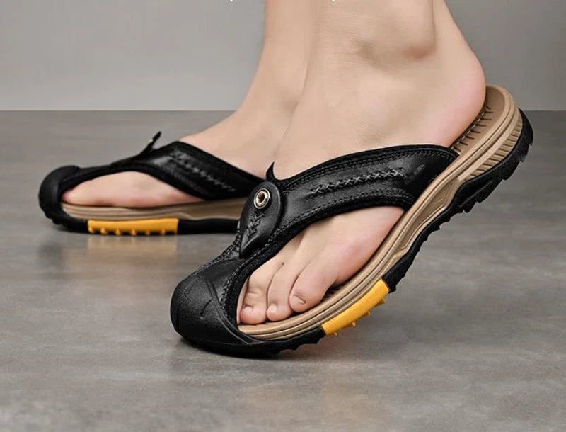 Men's Shoes Clip Toe Slippers Casual Outdoor Slingback Thong Closed Toe Sandals