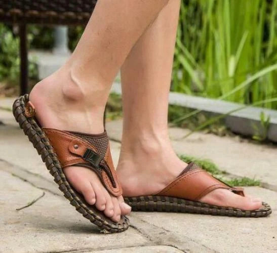 Mens Summer Casual Thong Slipper Gladiator Flip Flops Sandal Beach Shoes