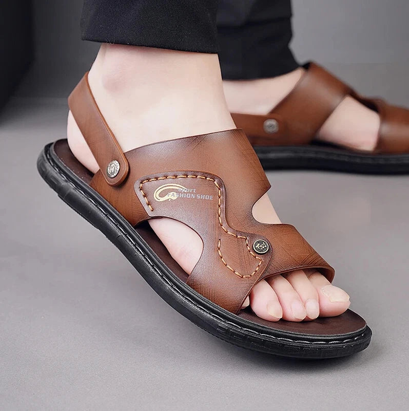 Classic Men Sandals Outdoor Handmade Slippers Lightweight Non Slip Beach Shoes