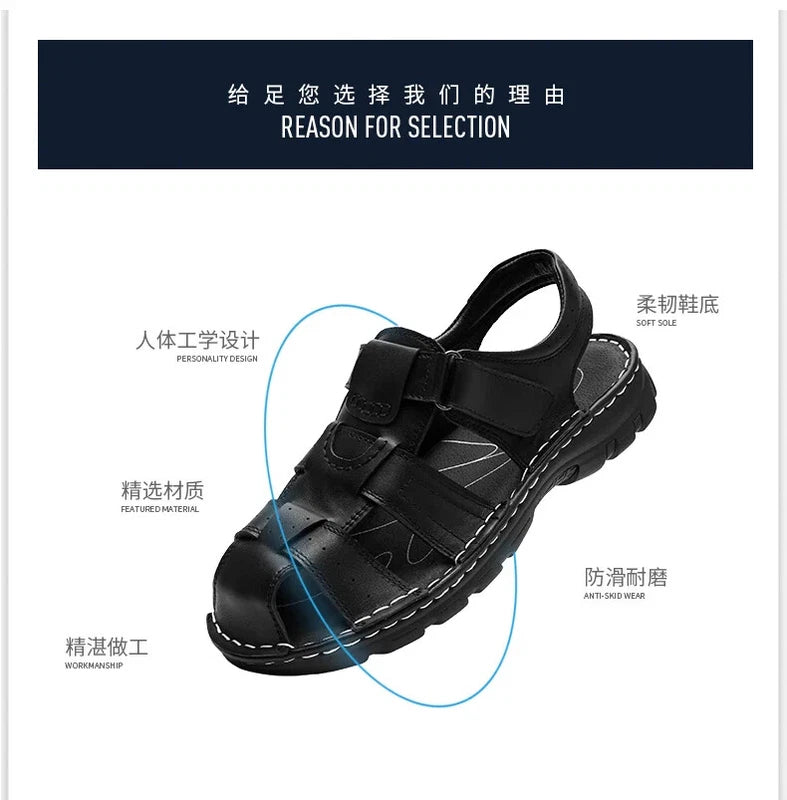 Summer Sandals for Men Fashion Classic Roman Slippers Breathable Beach Shoes