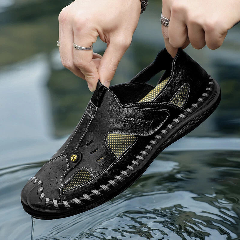 Men Breathable Sandals Outdoor Casual Slides Lightweight Slip-on Beach Slipper